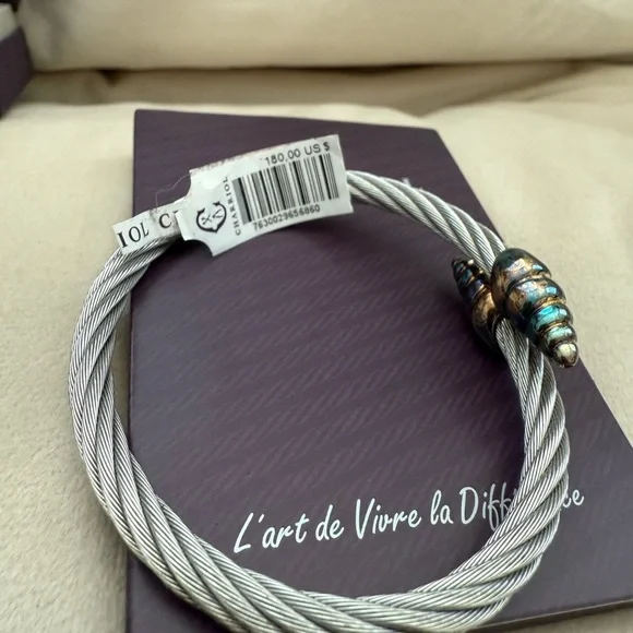 Charriol Twisted Silver and Rose Gold Bracelet - Picture 4 of 5